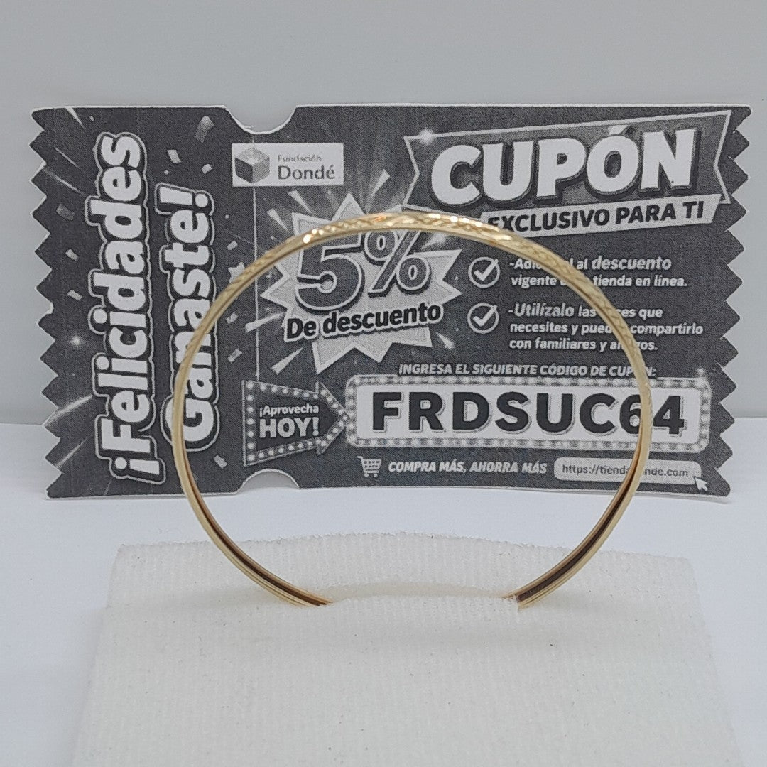 PULSERA RIGIDA ORO 10 K 3 GRMS (SEMINUEVO)