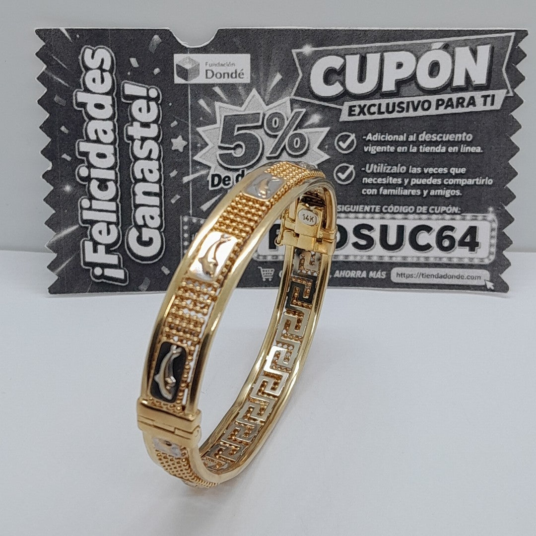 PULSERA RIGIDA ORO 14 K 19,20 GRMS (SEMINUEVO)