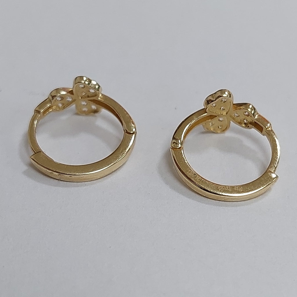 ARRACADAS PAR ORO 14 K 1.6 GRMS (SEMINUEVO)
