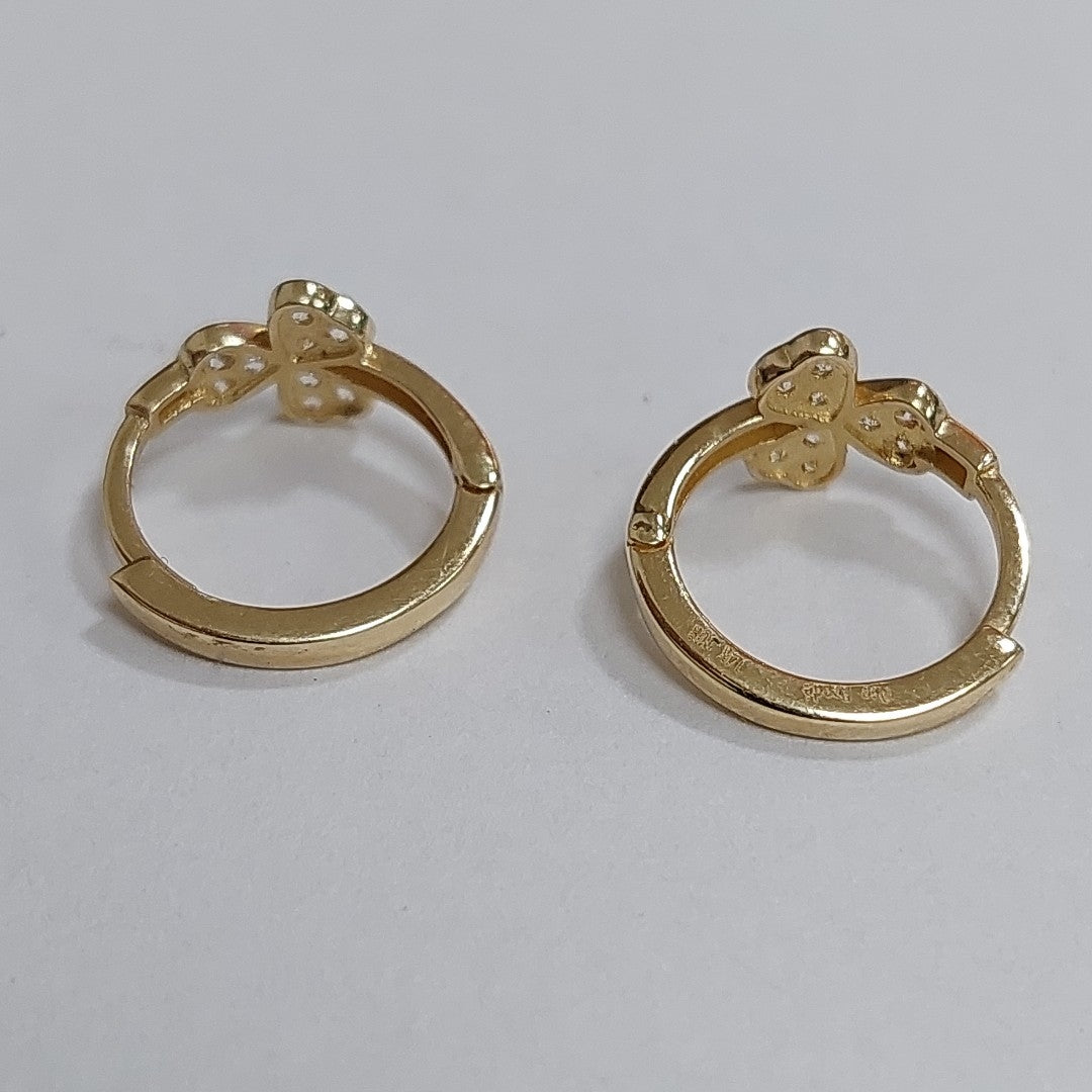ARRACADAS PAR ORO 14 K 1.6 GRMS (SEMINUEVO)