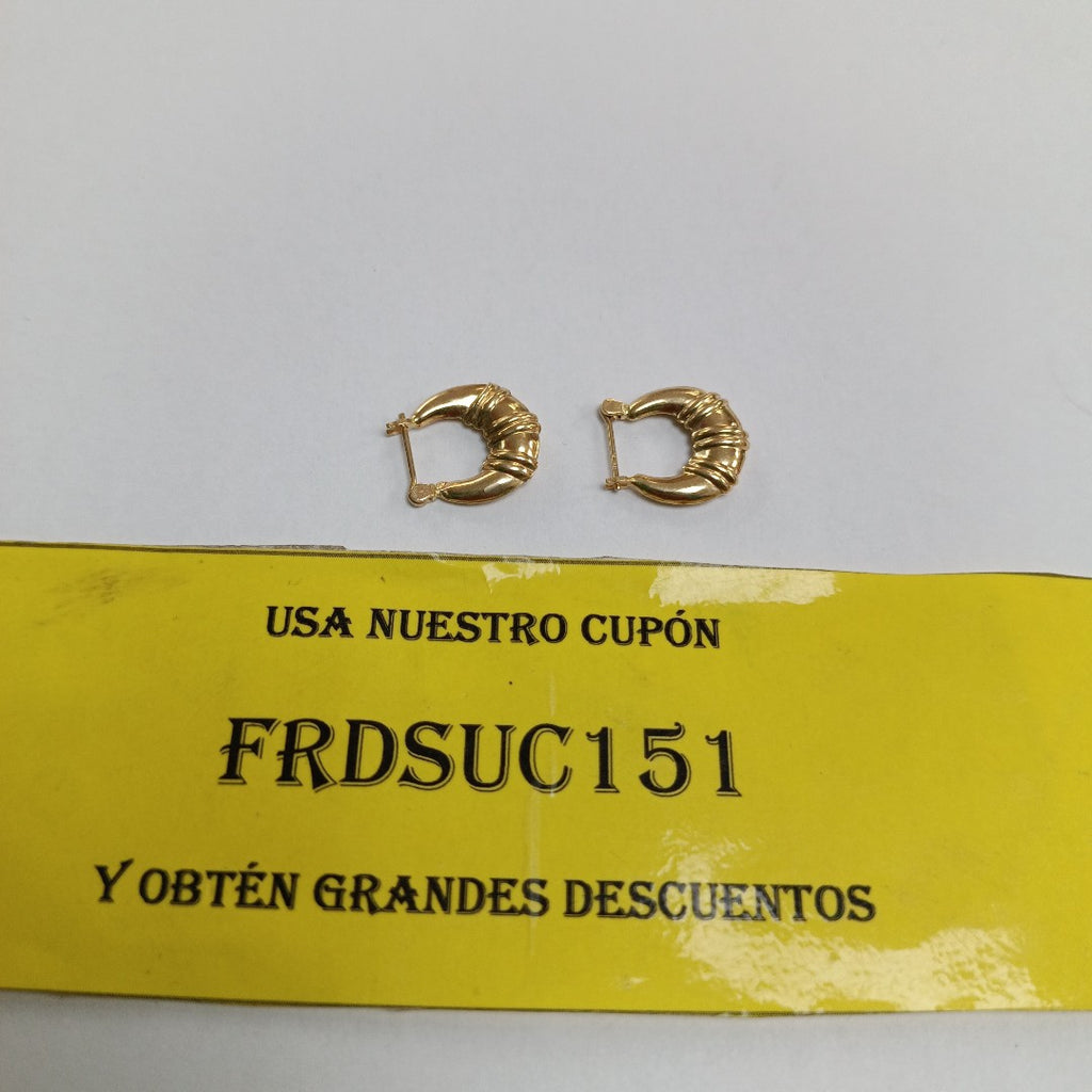 ARETES PAR ORO 14 K 1,20 GRMS (SEMINUEVO)