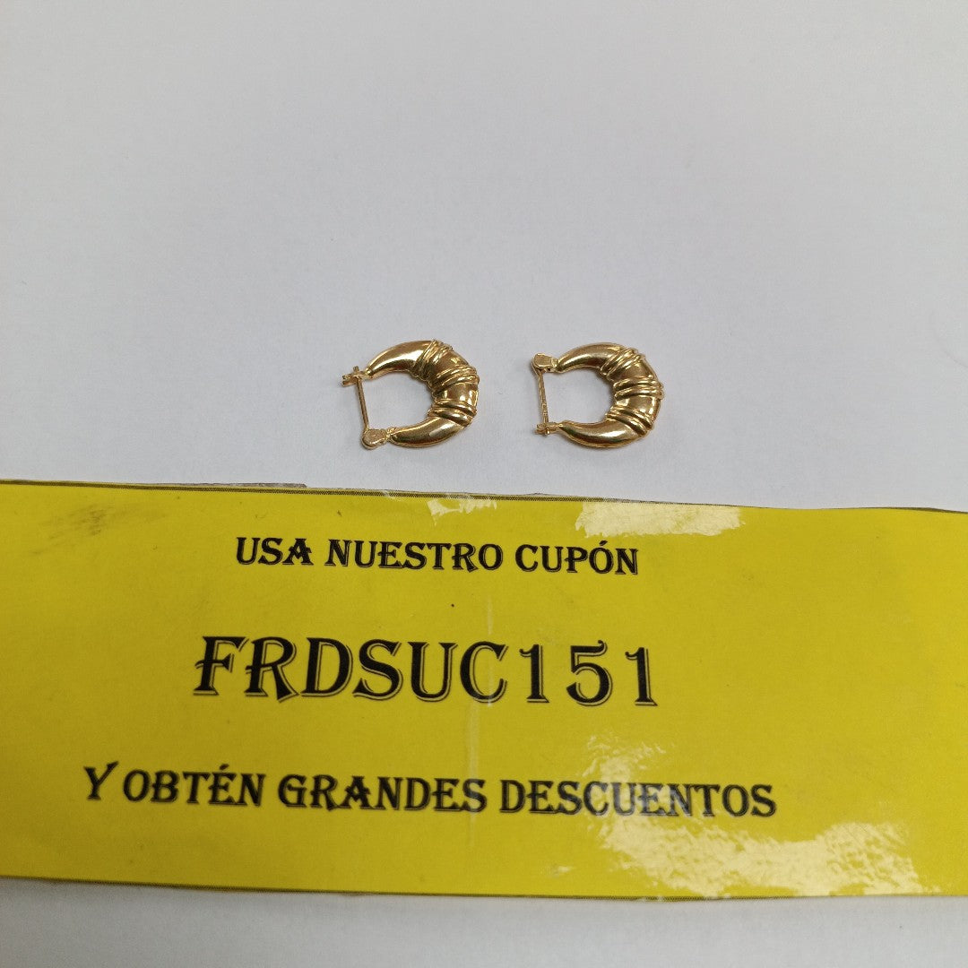 ARETES PAR ORO 14 K 1,20 GRMS (SEMINUEVO)