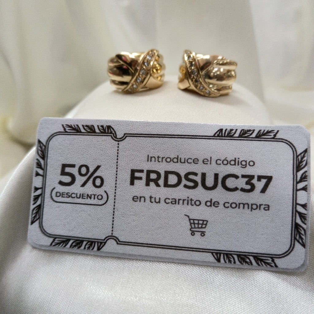 ARETES PAR ORO 14 K 17.4 GRMS (SEMINUEVO)