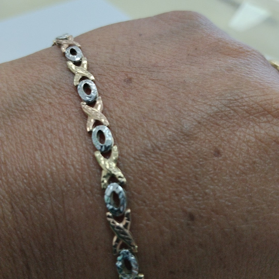 PULSERA ORO, ORO COMBINADO 14 K 3.3 GRMS (SEMINUEVO)