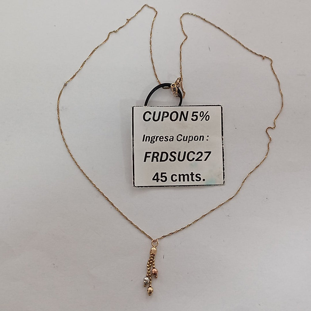 DIJE,GARGANTILLA ORO COMBINADO 14 K 1,60 GRMS (SEMINUEVO)
