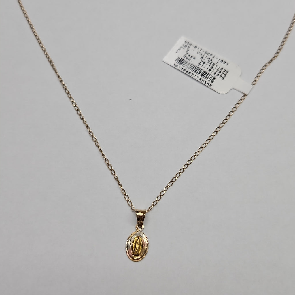 CADENA,MEDALLA RELIGIOSA ORO 10 K 1,50 GRMS (SEMINUEVO)