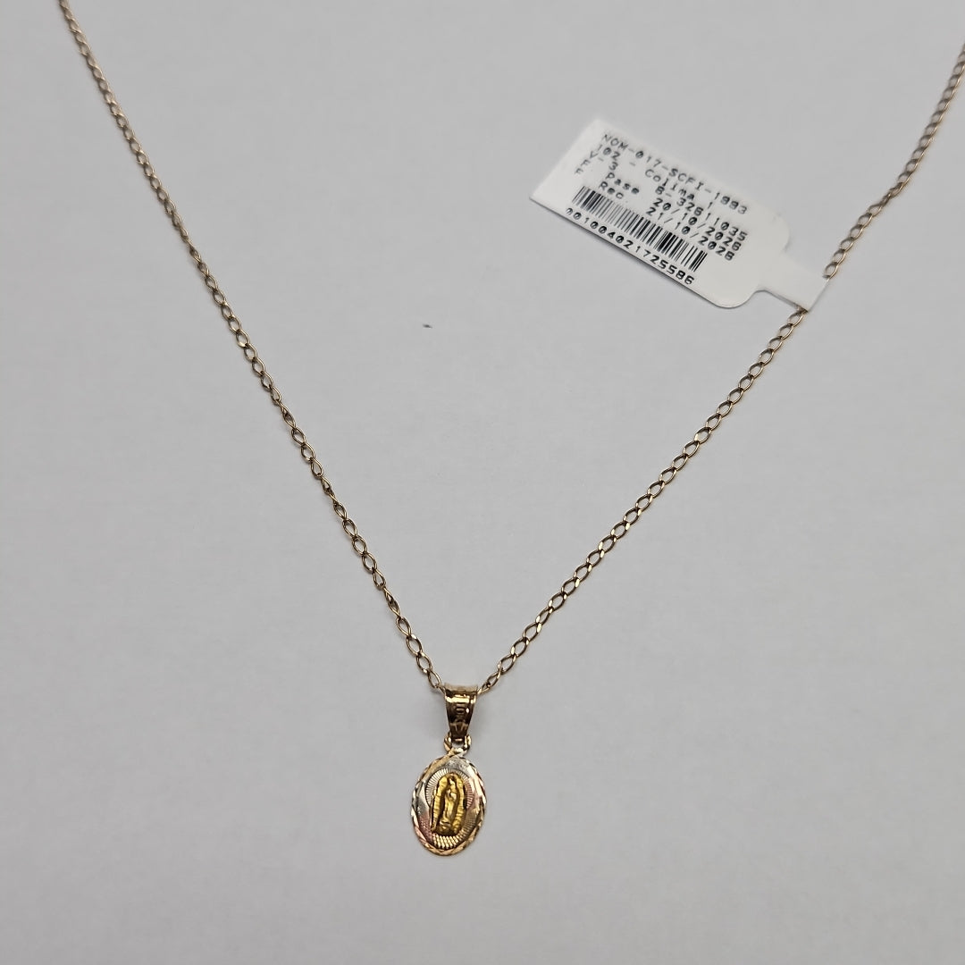 CADENA,MEDALLA RELIGIOSA ORO 10 K 1,50 GRMS (SEMINUEVO)