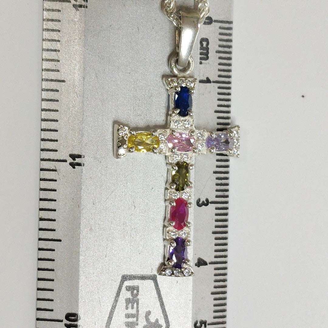 CADENA, CRUZ PLATA 12 GRMS (SEMINUEVO)