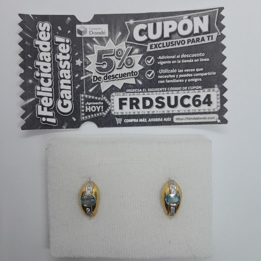 ARETES PAR ORO 14 K 6,70 GRMS (SEMINUEVO)
