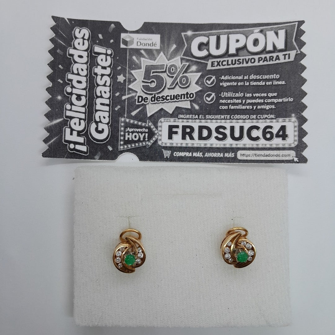 ARETES PAR ORO 14 K 6,80 GRMS (SEMINUEVO)