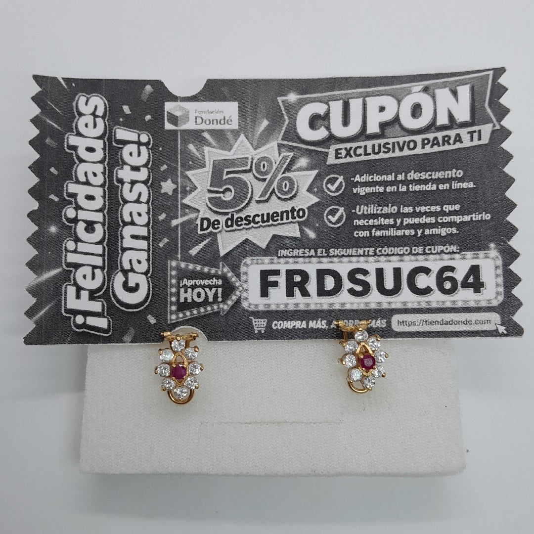 ARETES PAR ORO 14 K 4,40 GRMS (SEMINUEVO)