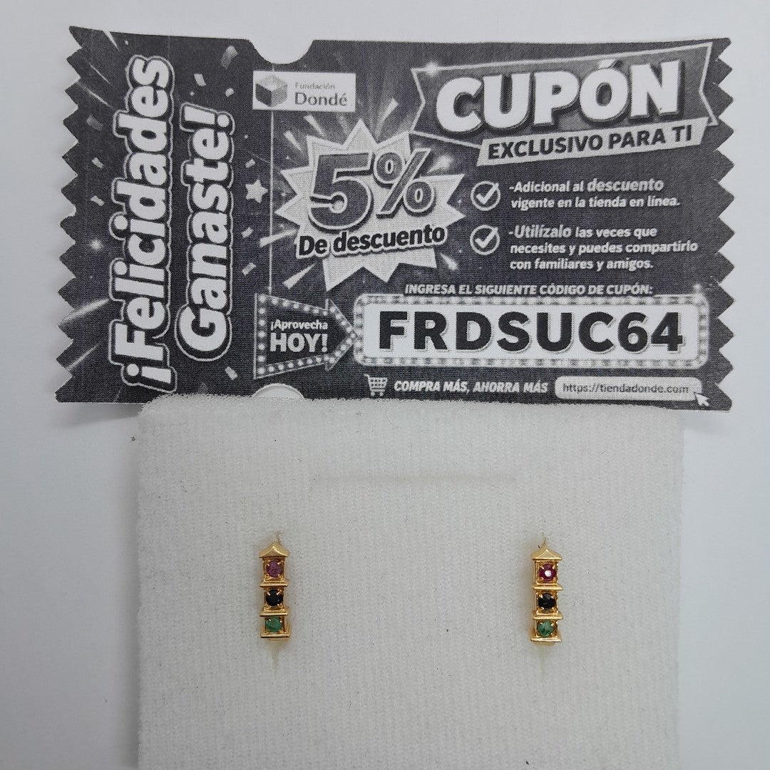 ARETES PAR ORO 14 K 3,20 GRMS (SEMINUEVO)