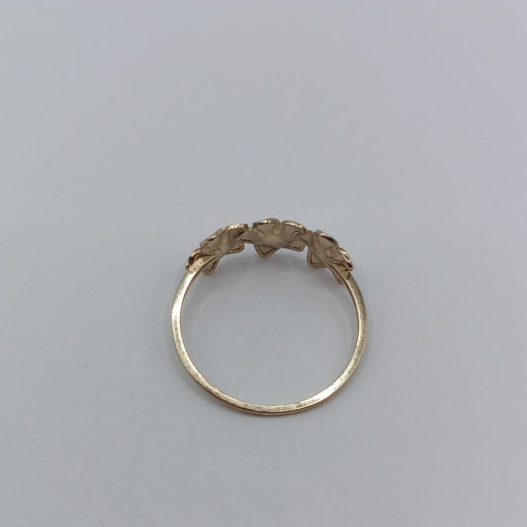 ANILLOS ANILLITO FIG FLORES 10K TALLA 9 1.3 GR (NUEVO)