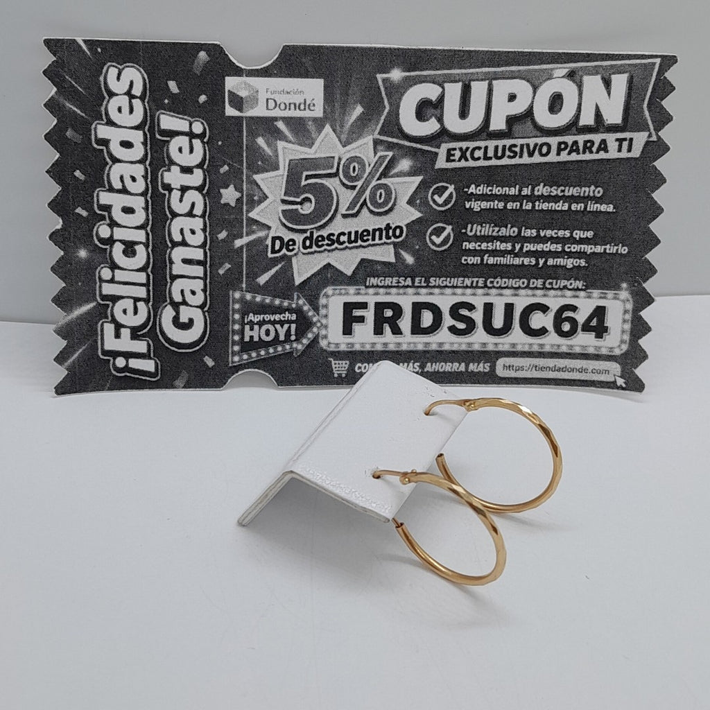 ARRACADAS PAR ORO 14 K 1,10 GRMS (SEMINUEVO)
