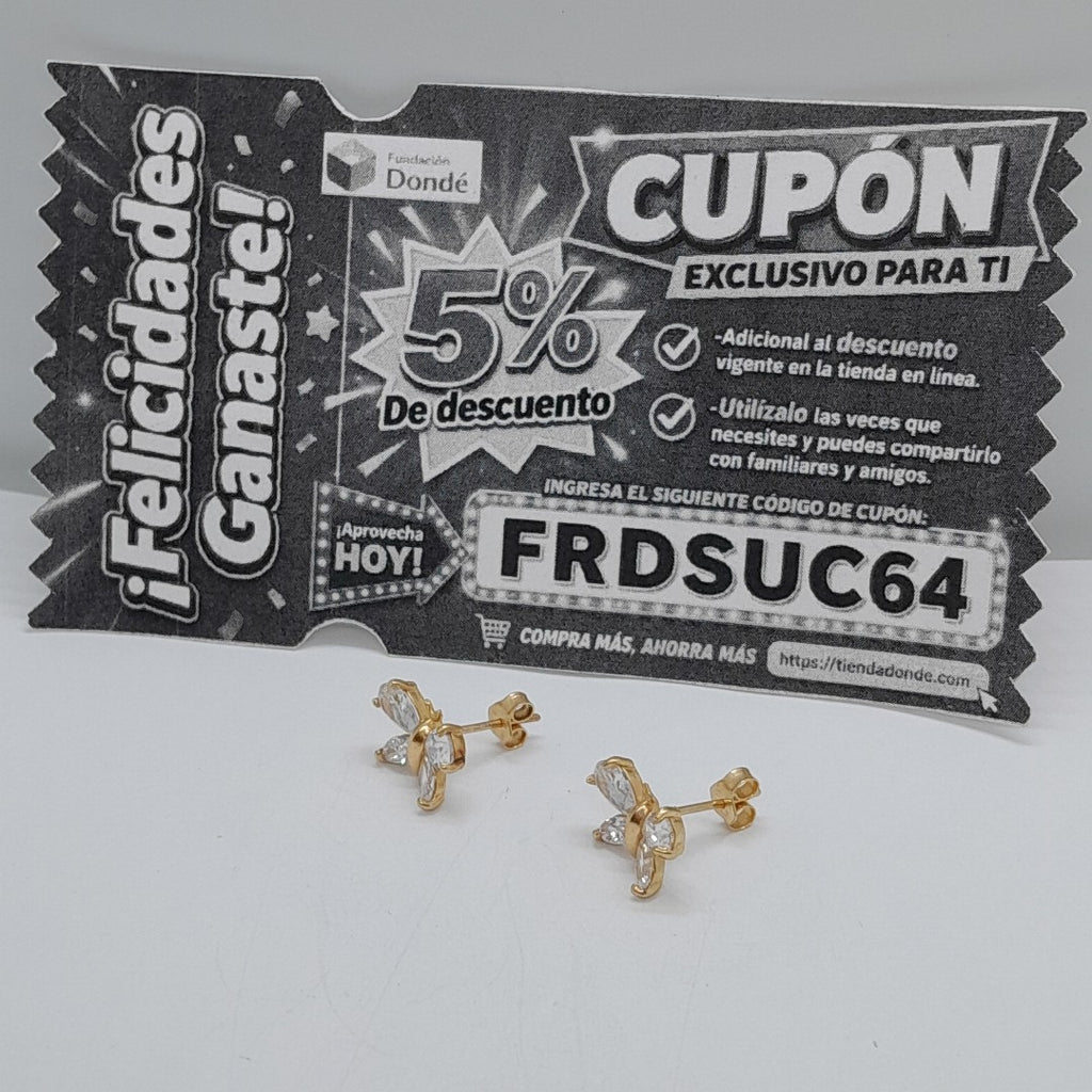 BROQUELES PAR ORO 14 K 2,60 GRMS (SEMINUEVO)