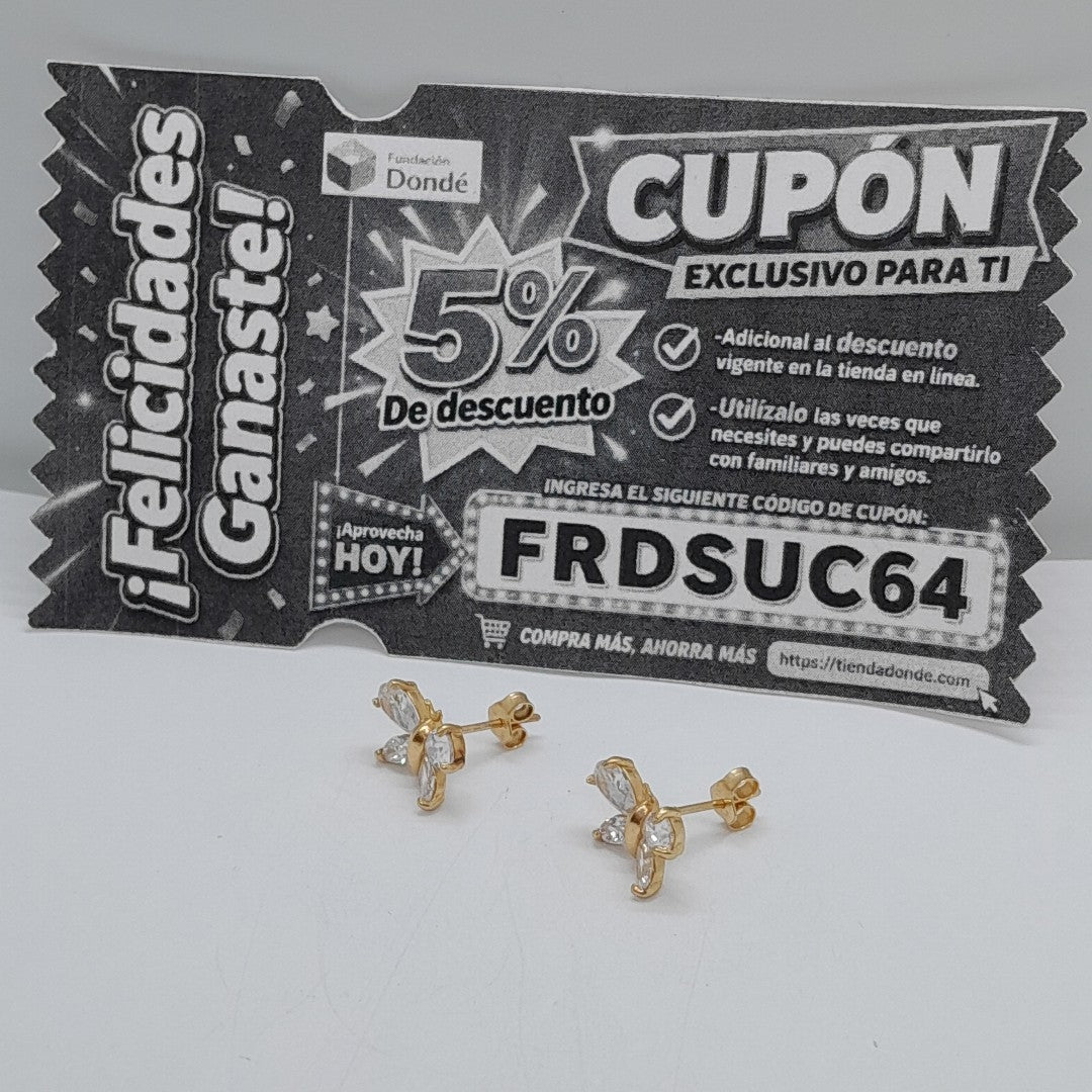 BROQUELES PAR ORO 14 K 2,60 GRMS (SEMINUEVO)