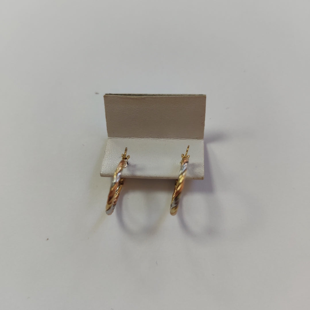 ARETES ARRACADAS COMBINADAS 14K 2.1 GR (NUEVO)