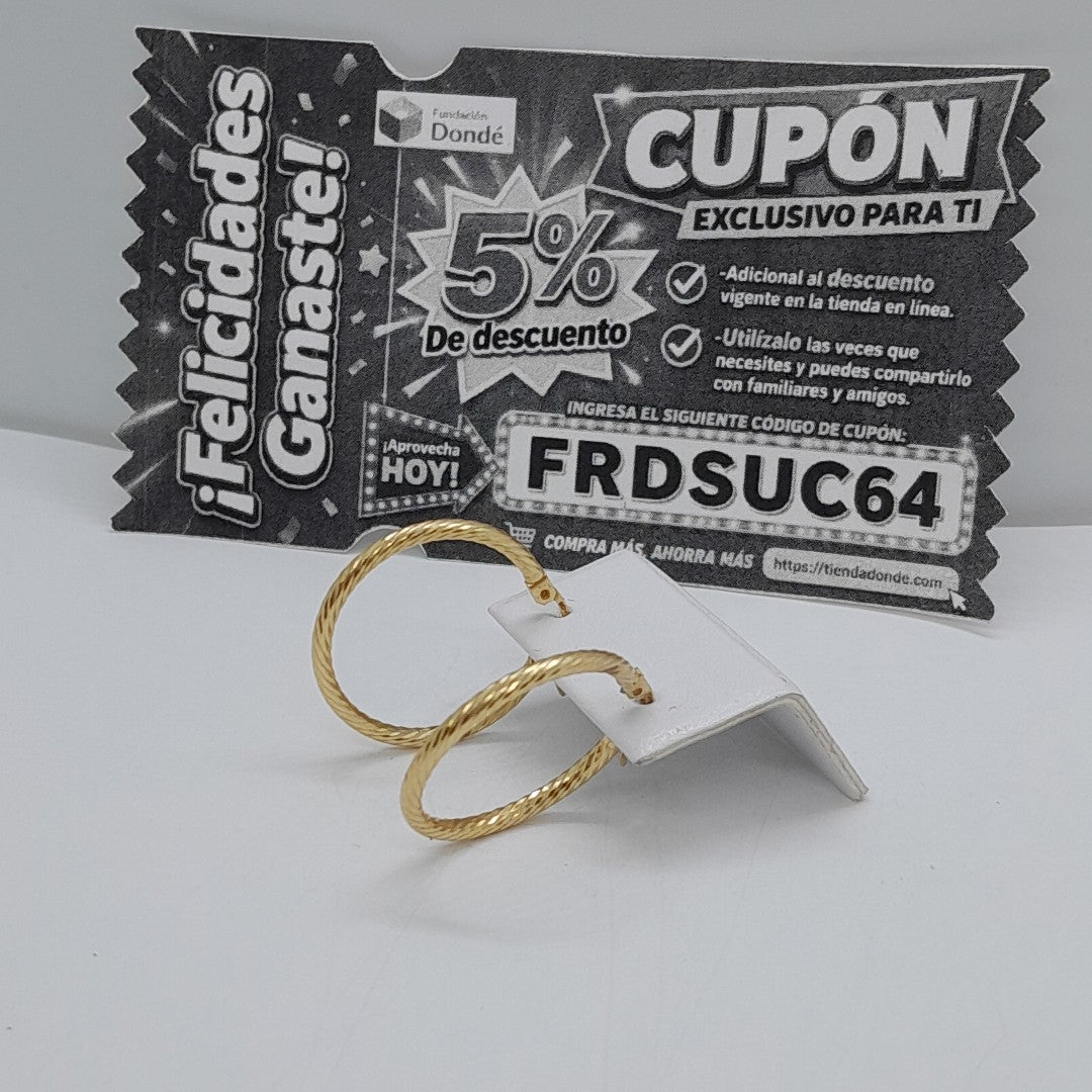 ARRACADAS PAR ORO 14 K 2,20 GRMS (SEMINUEVO)