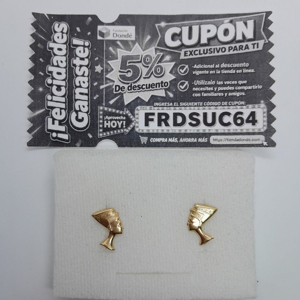 BROQUELES PAR ORO 14 K 1,20 GRMS (SEMINUEVO)