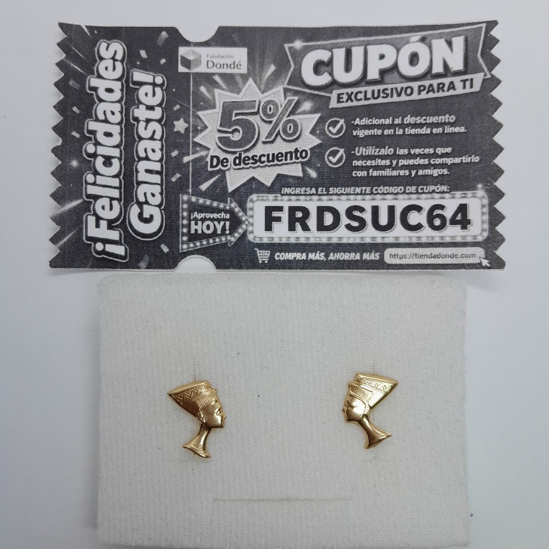 BROQUELES PAR ORO 14 K 1,20 GRMS (SEMINUEVO)