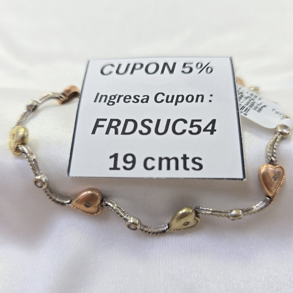 PULSERA ORO COMBINADO 14 K 8.3 GRMS (SEMINUEVO)