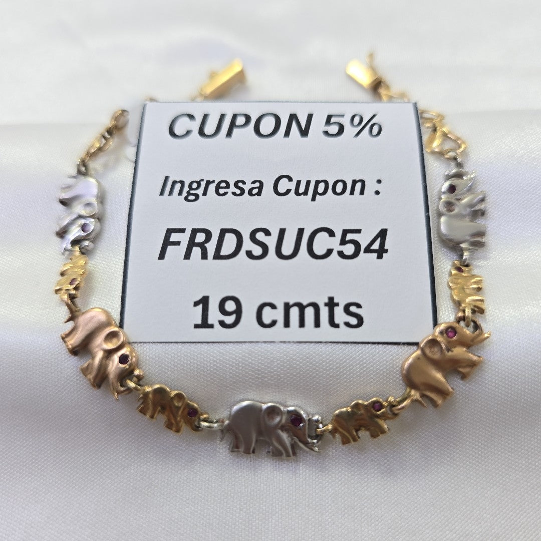 PULSERA ORO COMBINADO 14 K 9 GRMS (SEMINUEVO)