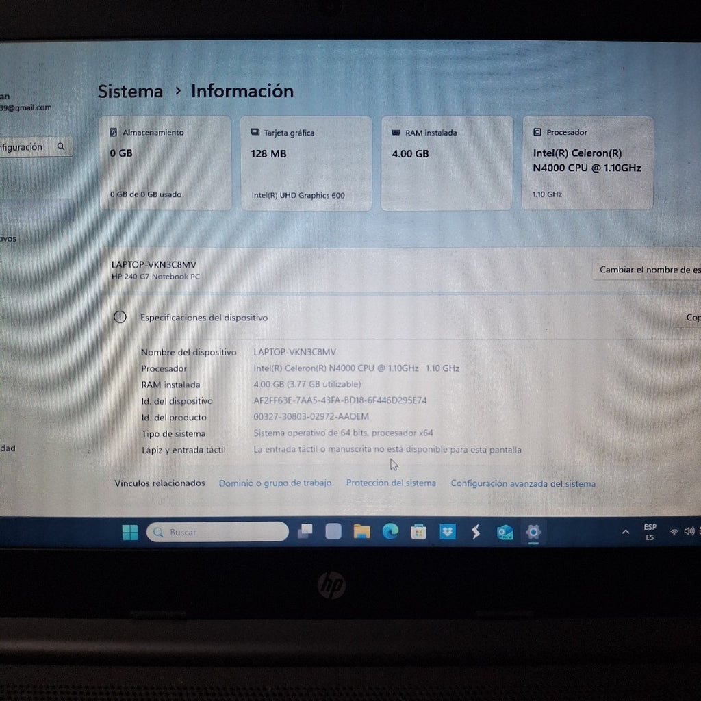 LAPTOP OTRAS MARCAS OTROS MODELOS 4GB A 7.9GB RAM, 321GB A 500GB DD MEMORIA RAM 4GB A 7.9GB DISCO DURO 321GB A 500GB (SEMINUEVO)