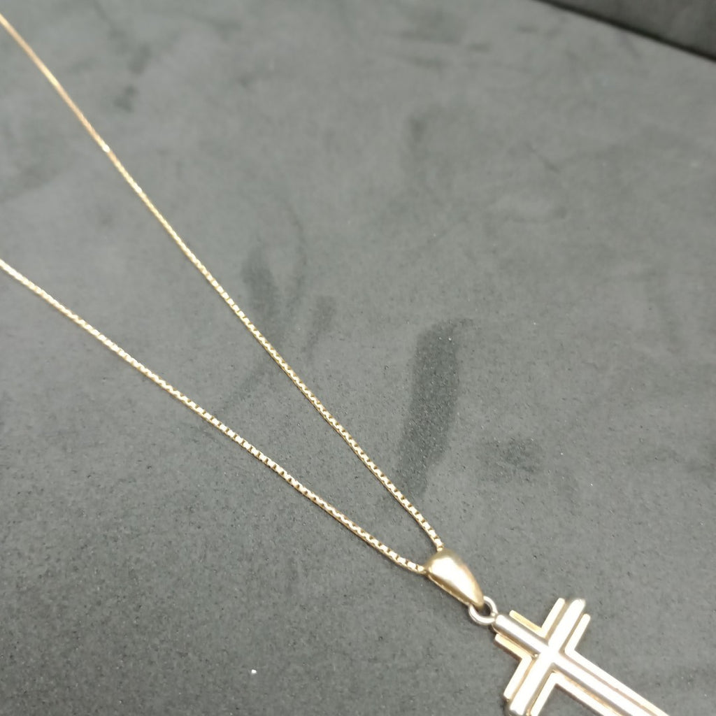 CADENA, CRUZ ORO 14 K 5.6 GRMS (SEMINUEVO)
