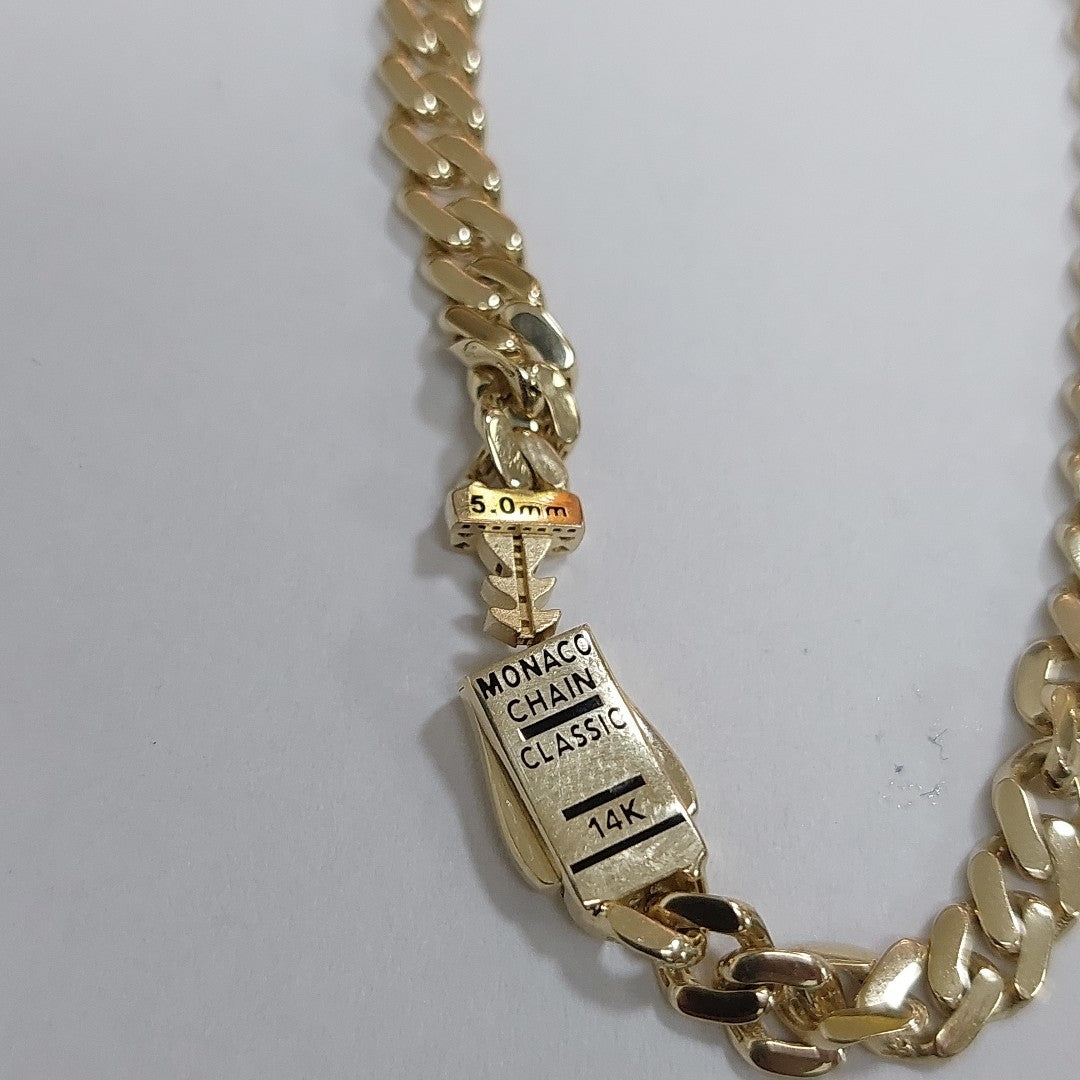 PULSERA CABALLERO MONACO ORO 14K 6 (NUEVO)