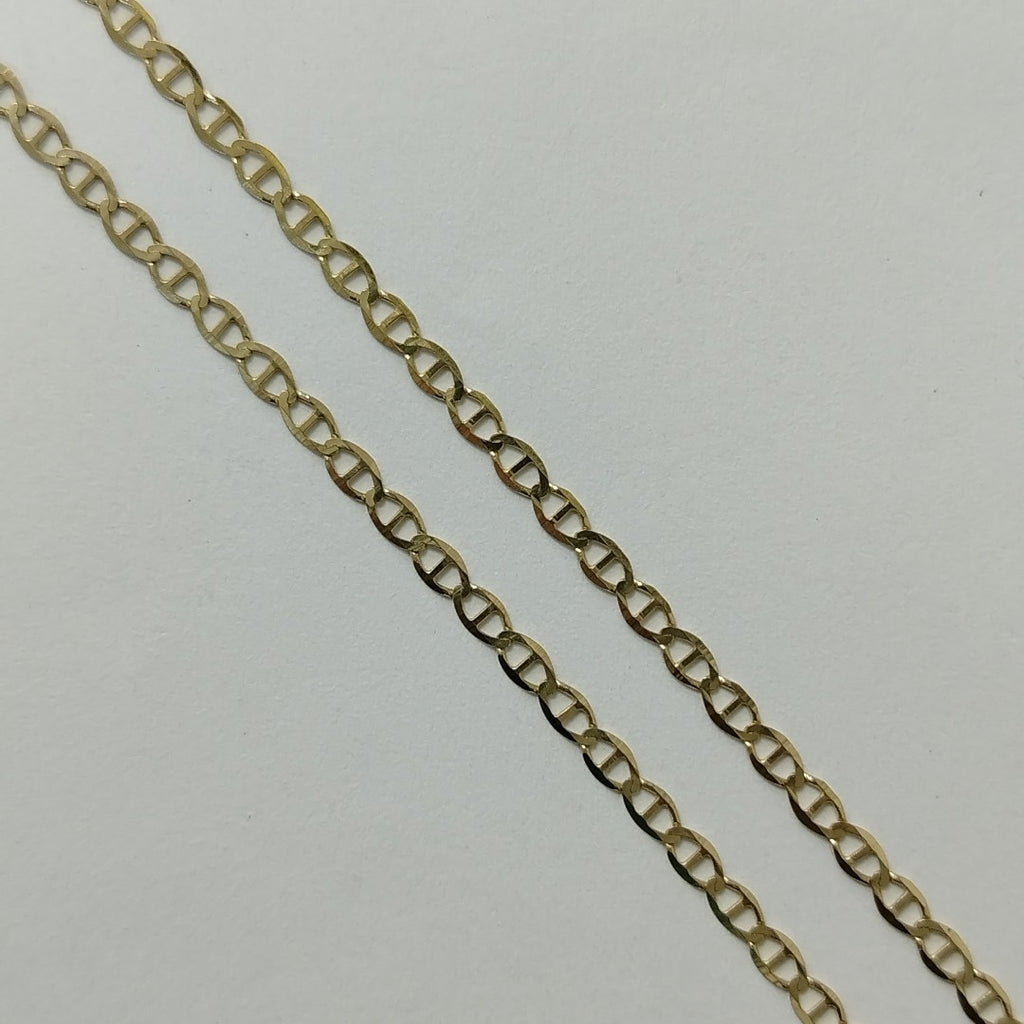 CADENAS TEJIDO GUCHI ORO 10K 55 CM 3.8 GR (NUEVO)