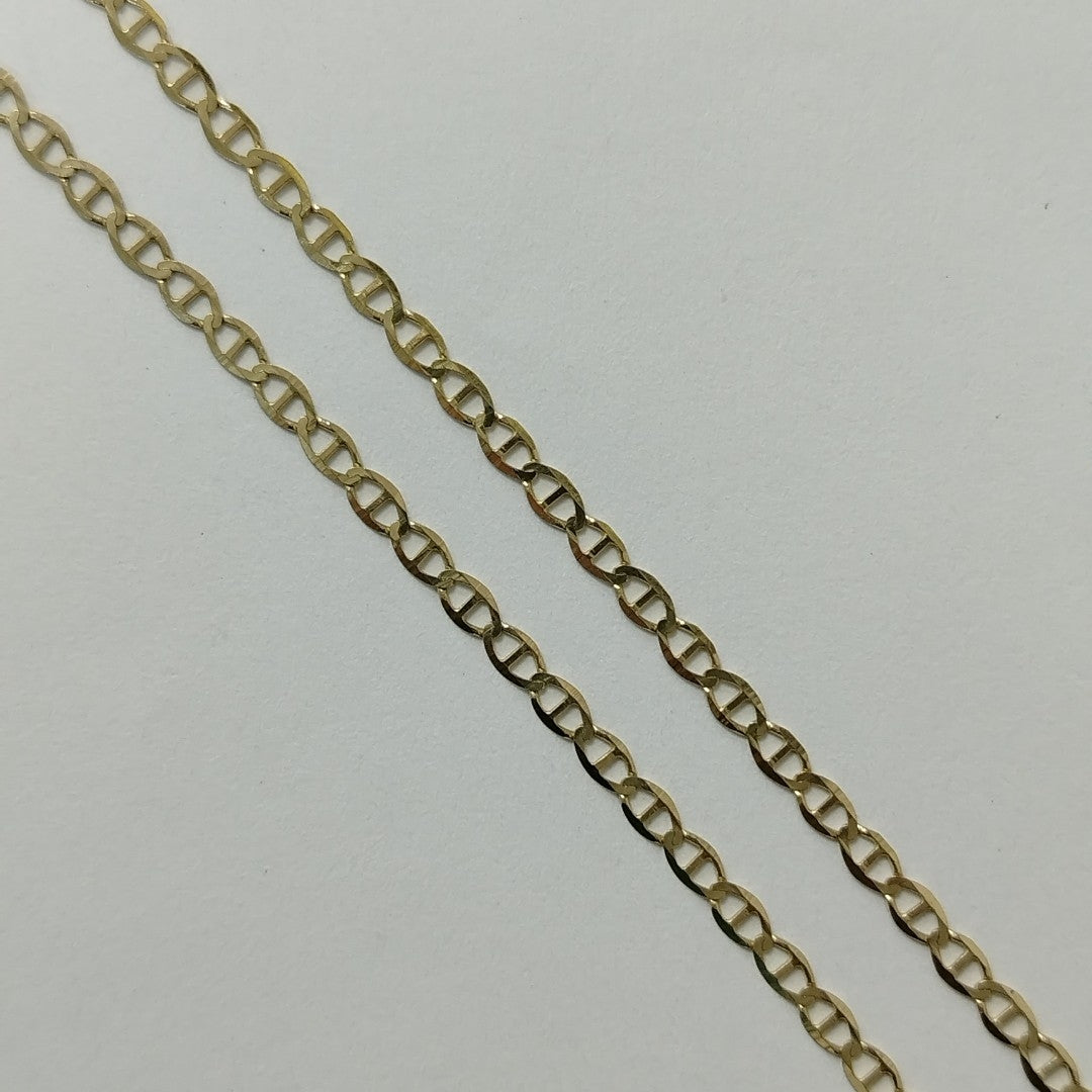 CADENAS TEJIDO GUCHI ORO 10K 55 CM 3.8 GR (NUEVO)