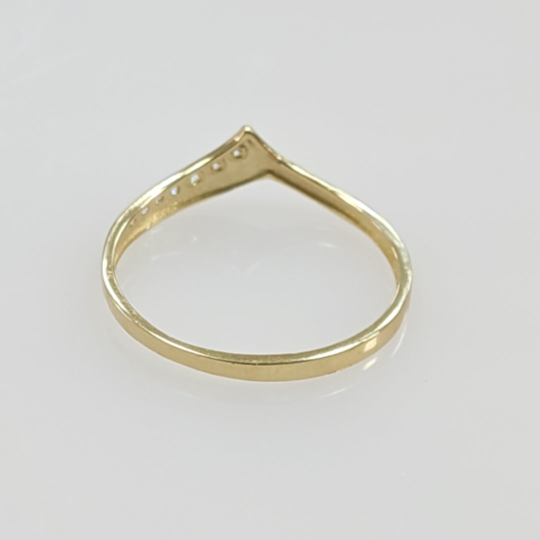 ANILLO CON CIRCONIAS 14K 7 TALLA 1 GR ET 03 (NUEVO)