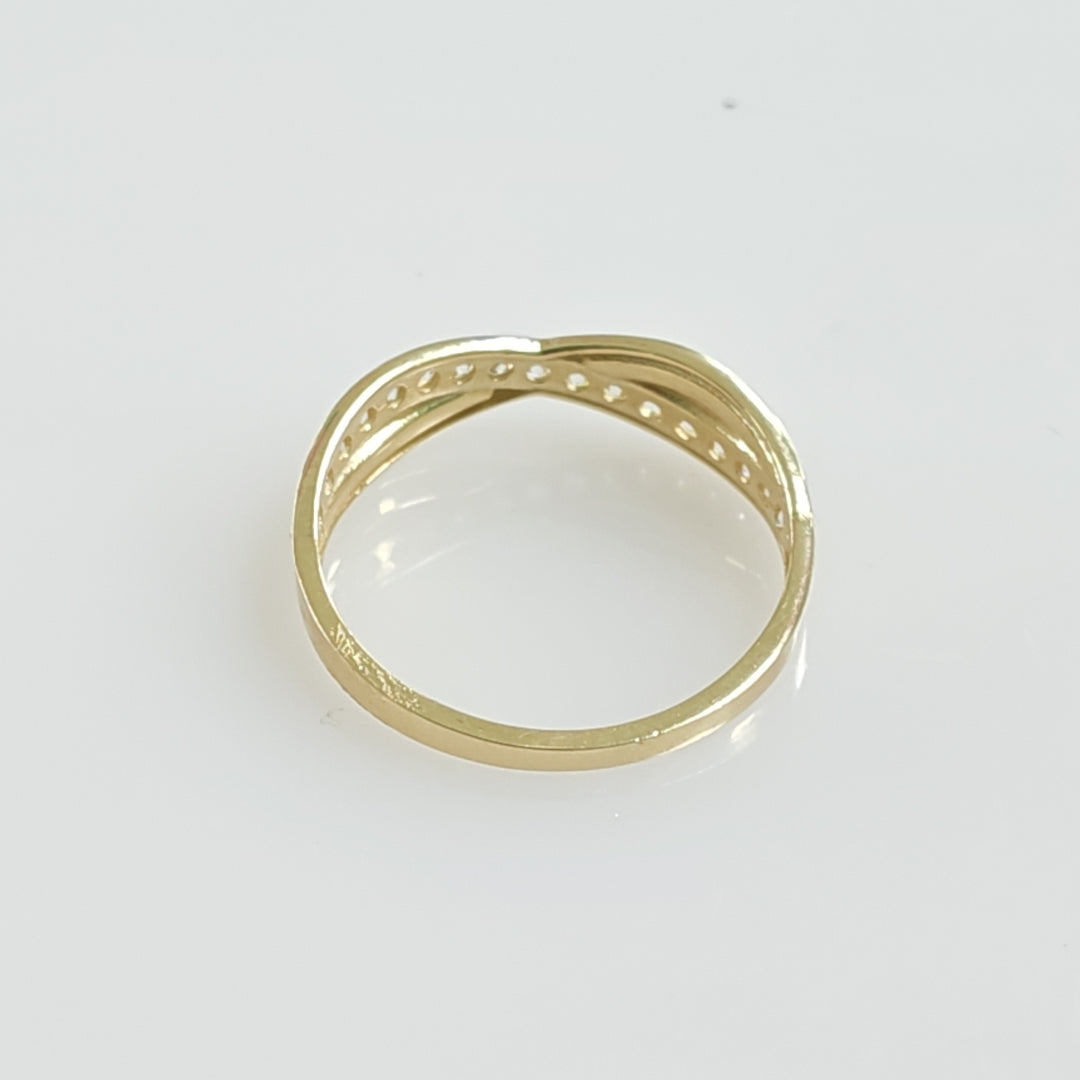 ANILLITO CON CIRCONIAS 14K 8 TALLA 1.8 GR ADR 153 (NUEVO)
