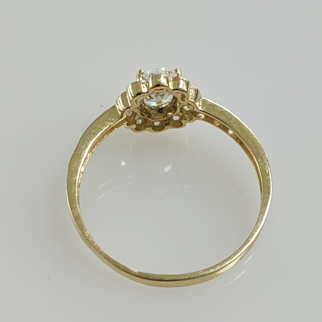 ANILLITO CON CIRCONIAS 14K 7 TALLA 1.6 GR ADP 60 (NUEVO)