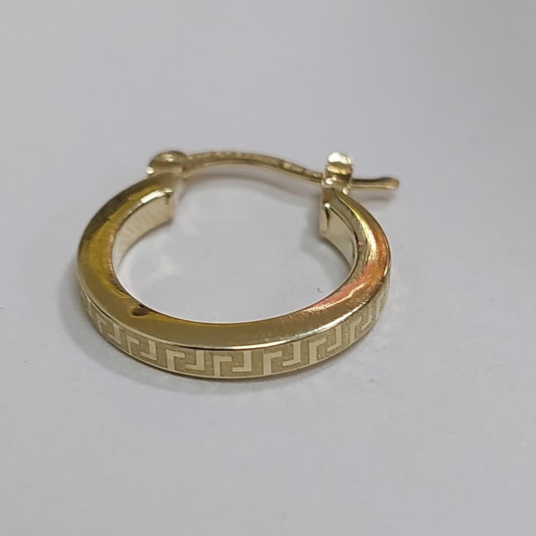 ARETES ARRACADAS GRECAS 14K 1.2 GR ECT2 V (NUEVO)