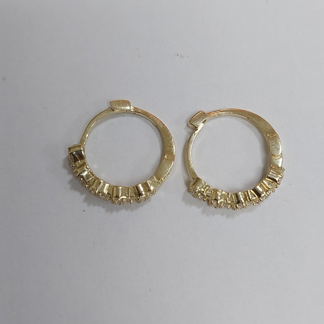 ARETES PIEDRA ARRACADAS FIG CORAZON 14K 2.5 GR H 0045 (NUEVO)
