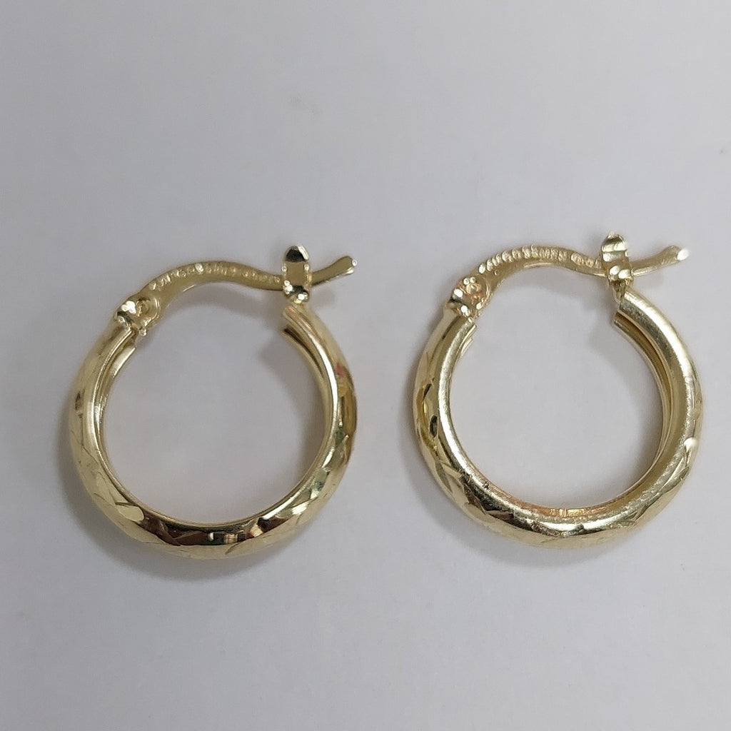 ARETES ARRACADAS FACETADAS 14K 2.2 GR 02107F0 (NUEVO)