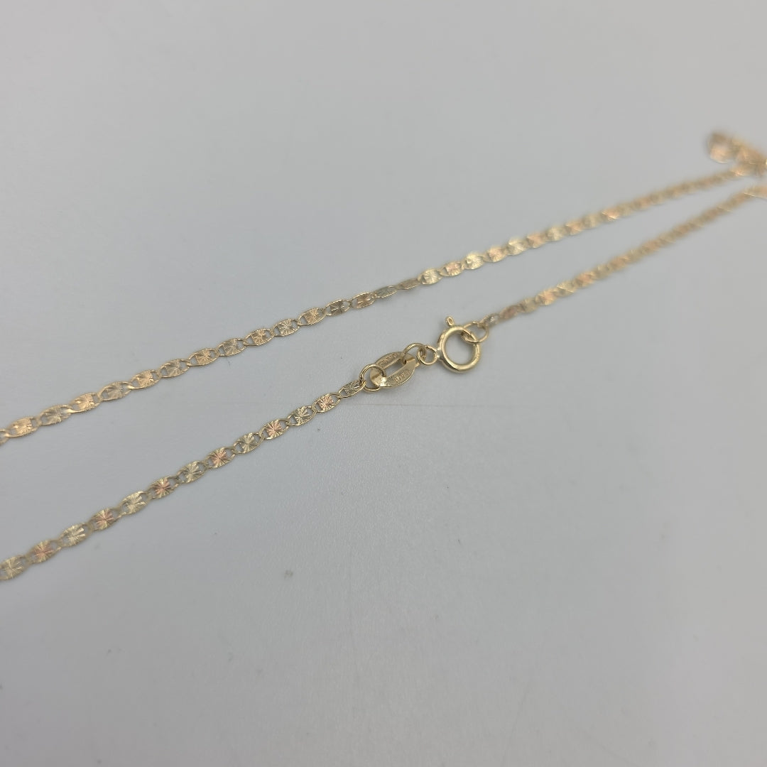 CADENA TEJIDO GUCHI COMBINADA 10K 55CM 1.9GR GUCHIESTRELLA030 (NUEVO)