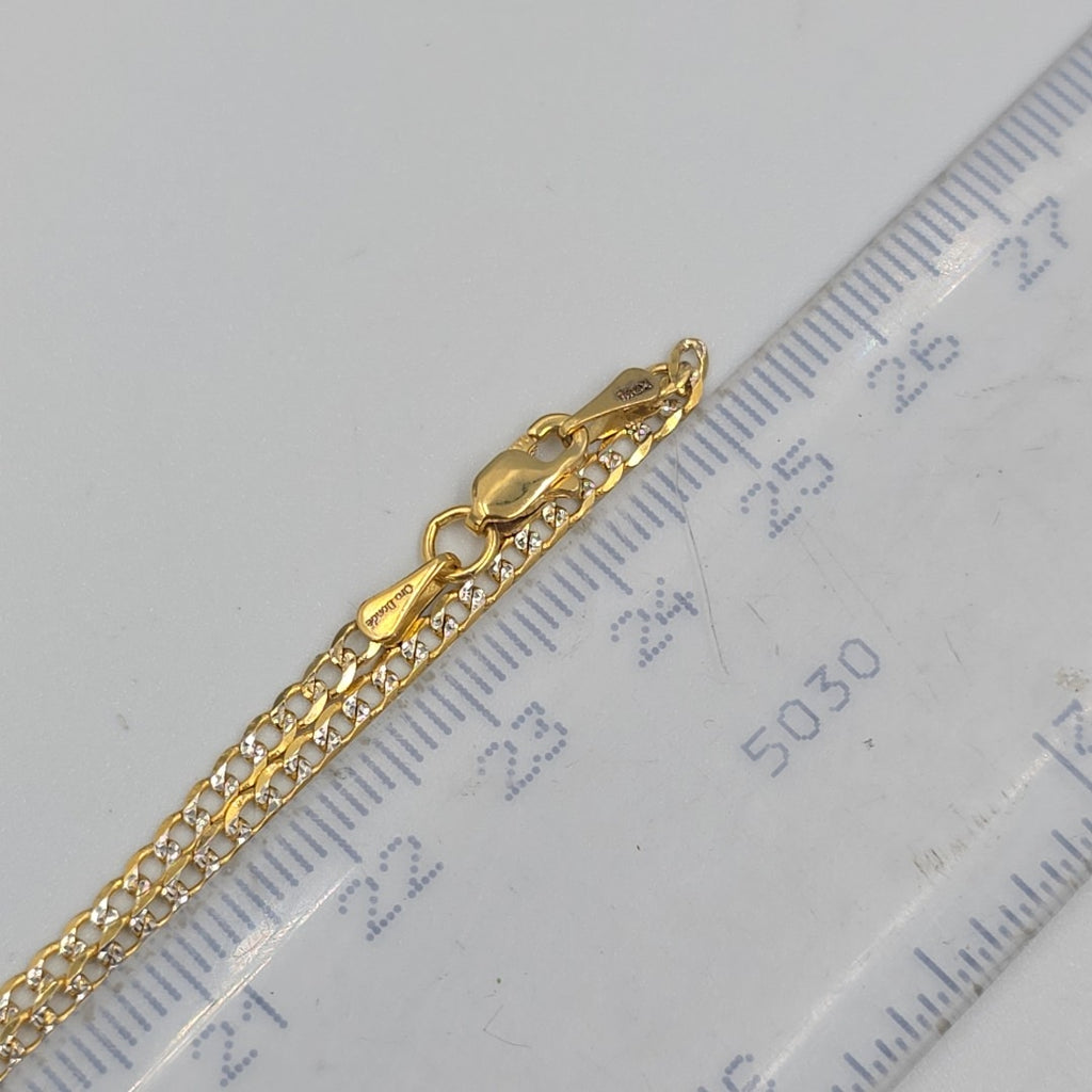 CADENA TEJIDO BARBADA 14K 50CM 4.8GR BPR060 (NUEVO)