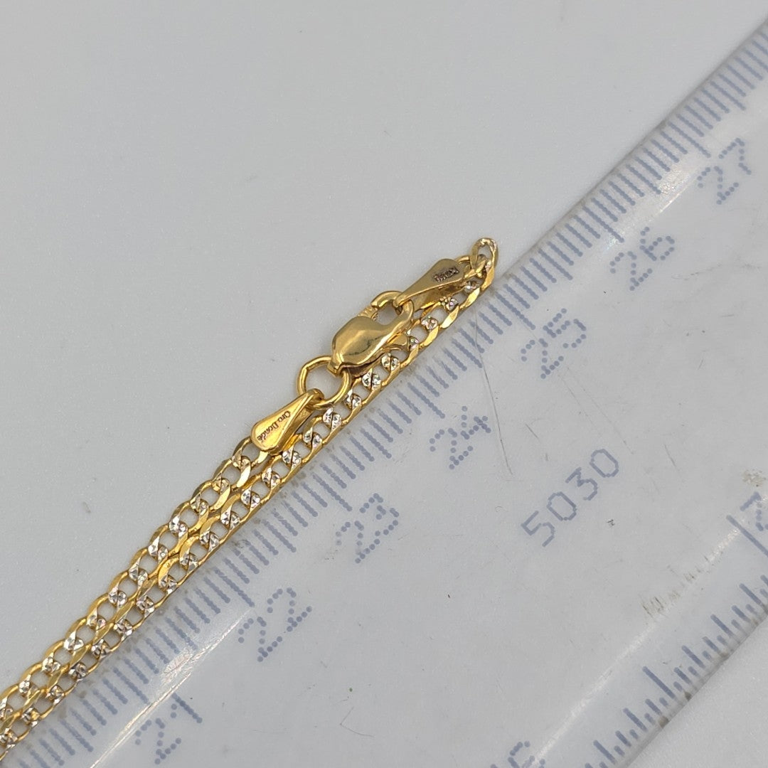 CADENA TEJIDO BARBADA 14K 50CM 4.8GR BPR060 (NUEVO)
