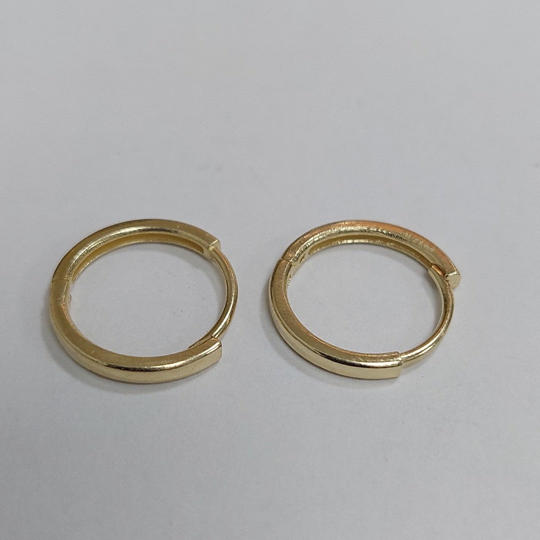 ARETES ARRACADAS LISA CHICA 14K 1.8 GR AC 81 (NUEVO)