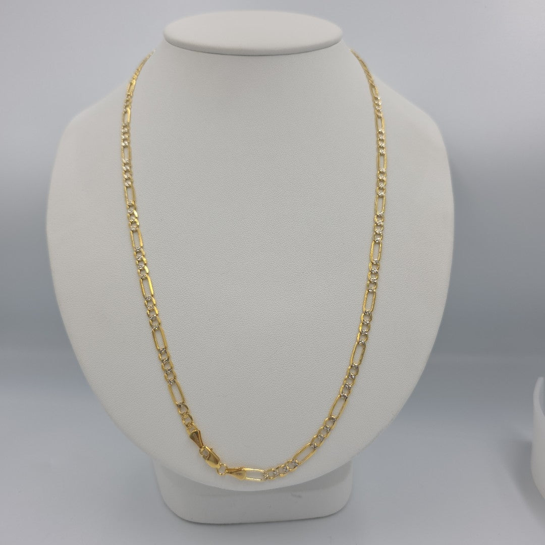CADENA TEJIDO 3X1 DIAMANTADA 14K 55CM 12.8GR FDR100 55 (NUEVO)