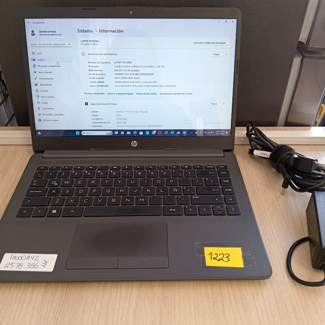 LAPTOP HP 14-CF2517LA (2022) 1 TB 8 GB RAM (SEMINUEVO)