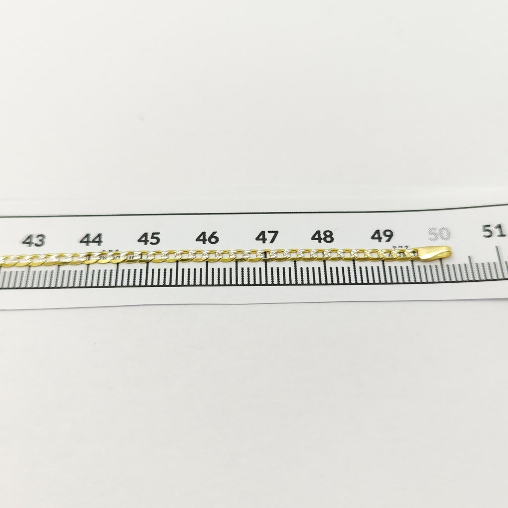 CADENAS BARBADA DIAMANTADA ORO 14K 4.3 (NUEVO)