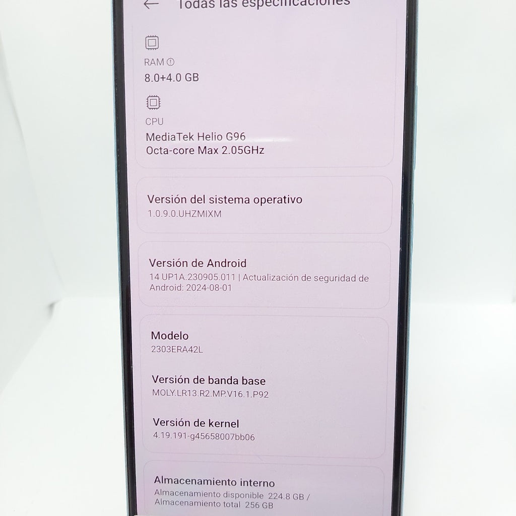 CELULAR XIAOMI REDMI NOTE 12S 2303ERA42L (2023) 256 GB 8 GB RAM (SEMINUEVO)