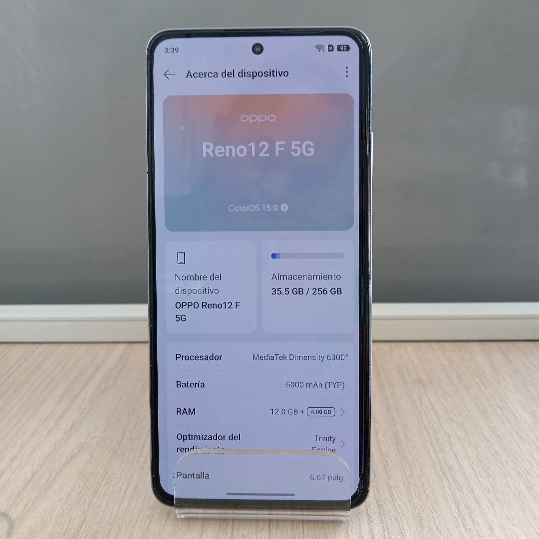 CELULAR OPPO  RENO 12F 5G CPH2637 256 GB 12 GB RAM (SEMINUEVO)