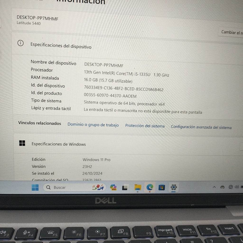 LAPTOP DELL LATITUDE 5440 (2023) 512 GB SSD 16 GB RAM (SEMINUEVO)