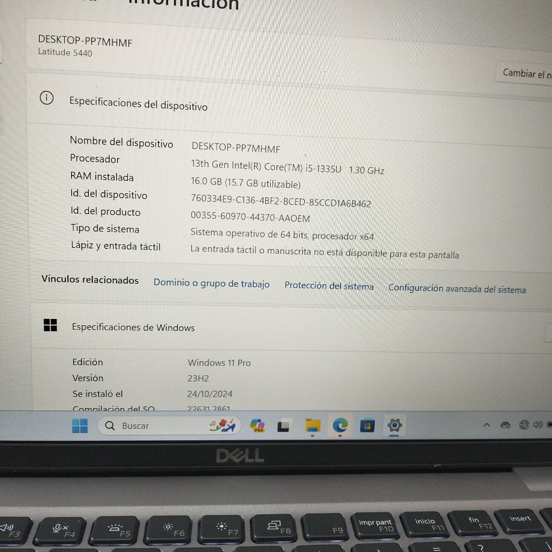 LAPTOP DELL LATITUDE 5440 (2023) 512 GB SSD 16 GB RAM (SEMINUEVO)