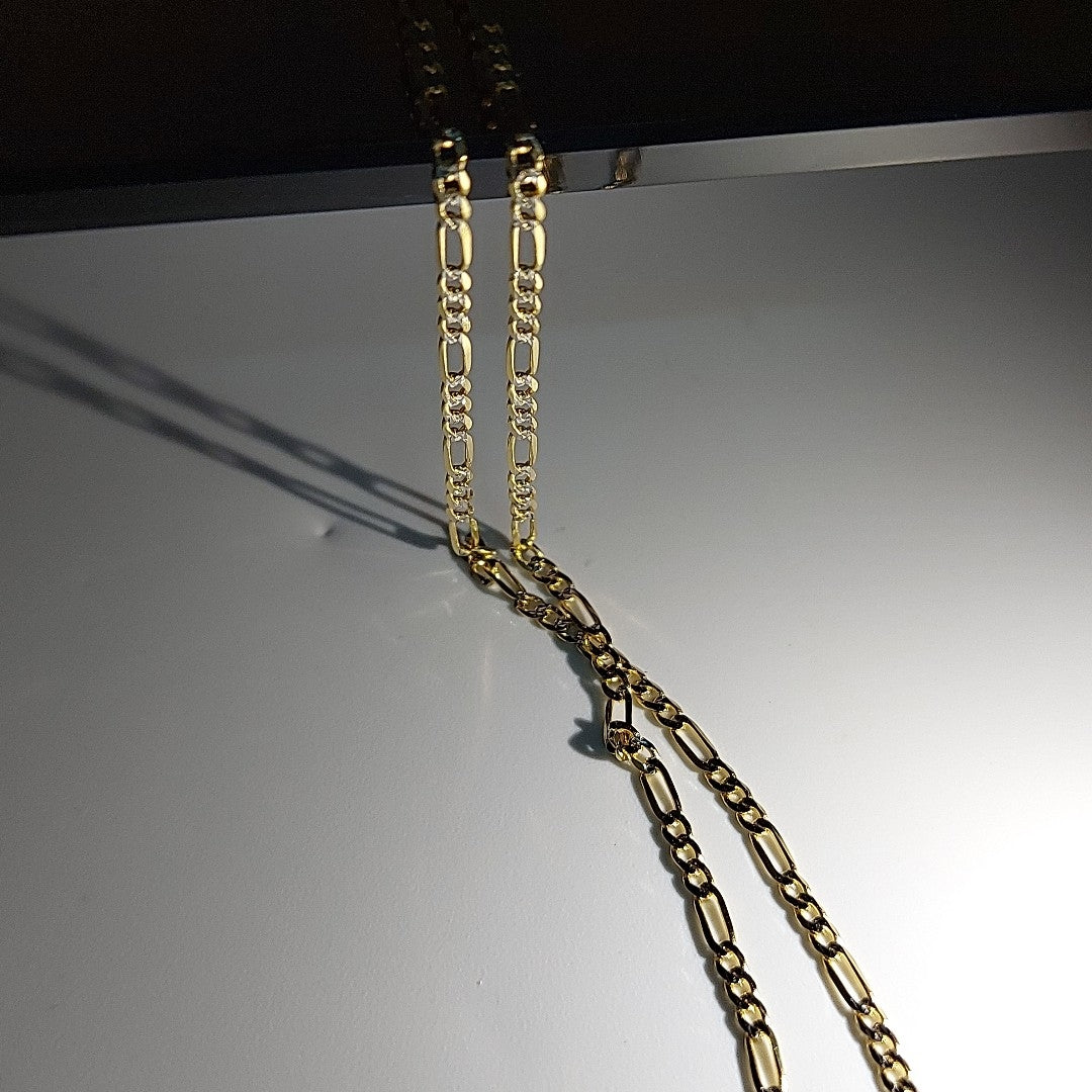 CADENAS CARTIER 3*1 DIAMANTADA ORO 14K 3.3 (NUEVO)