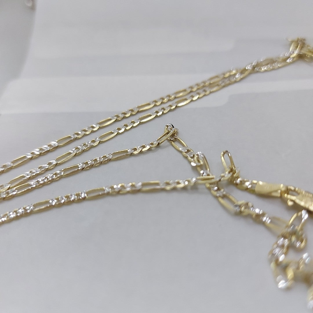 CADENAS CARTIER 3*1 DIAMANTADA ORO 14K 4.6 (NUEVO)
